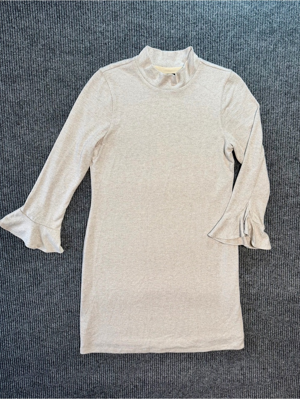 ✨ White House Black Market Metallic Shimmer Mock Neck Dress